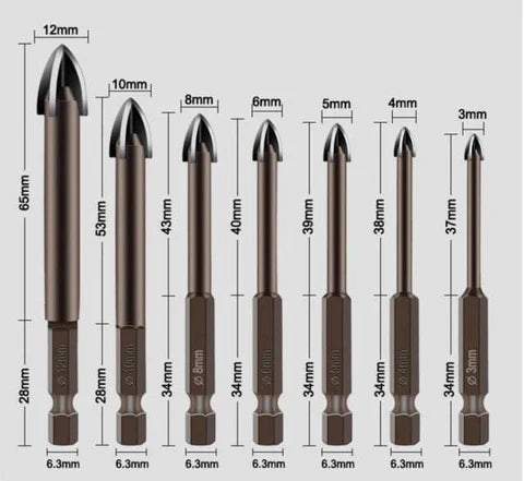Kit 7 Forets Indestructibles Universels Max Drill