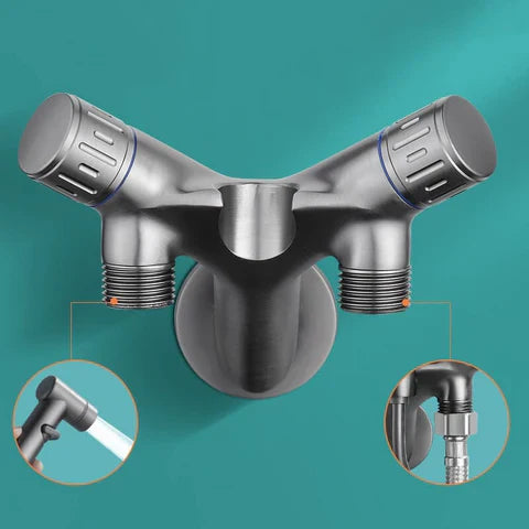 Kit Complet Douchette Hygiénique avec Dérivation pour Réservoir de Chasse d'Eau