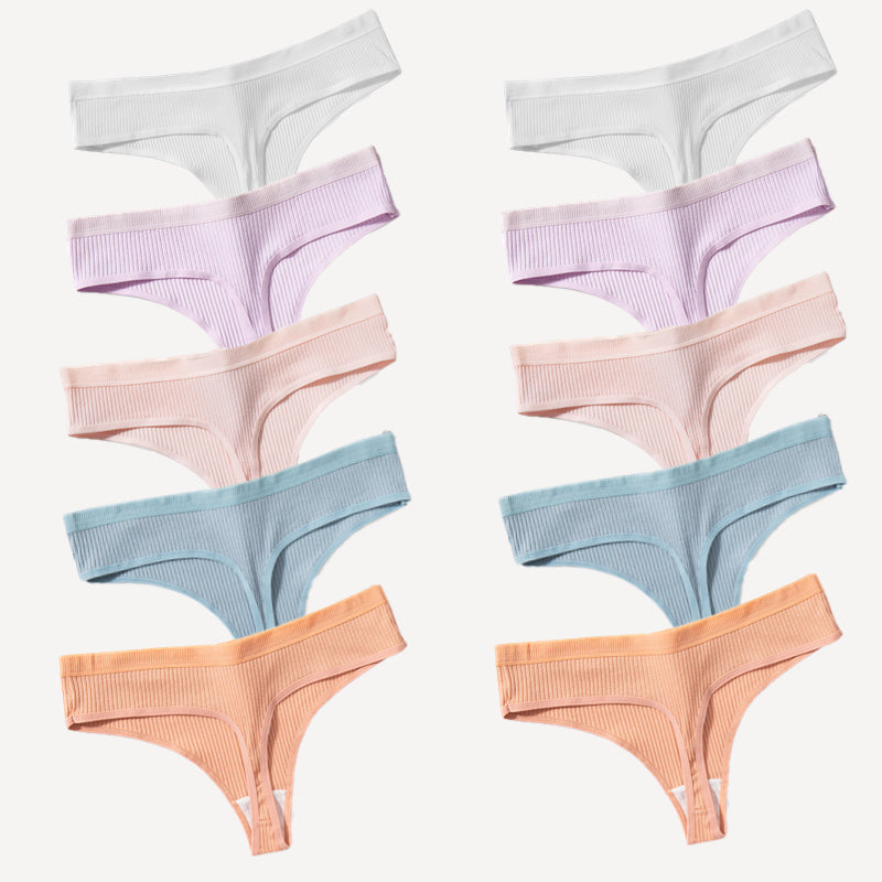 Kit de 10 Culottes Sensuelles et Confortables en Coton -  SoftComfort