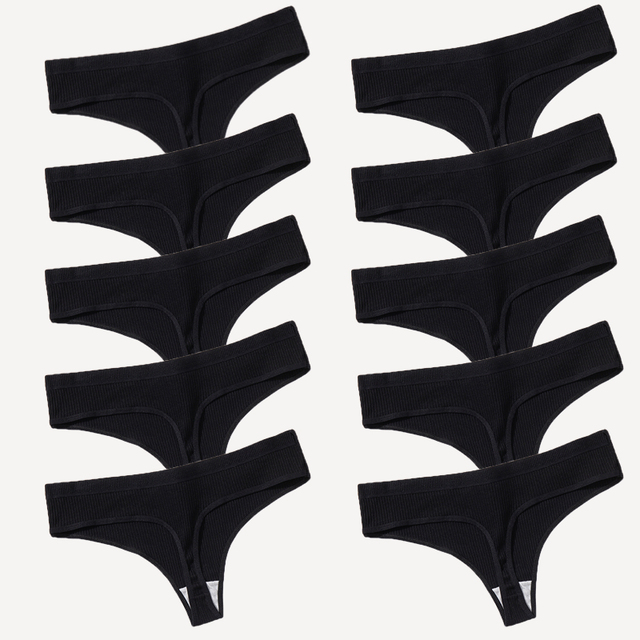 Kit de 10 Culottes Sensuelles et Confortables en Coton -  SoftComfort
