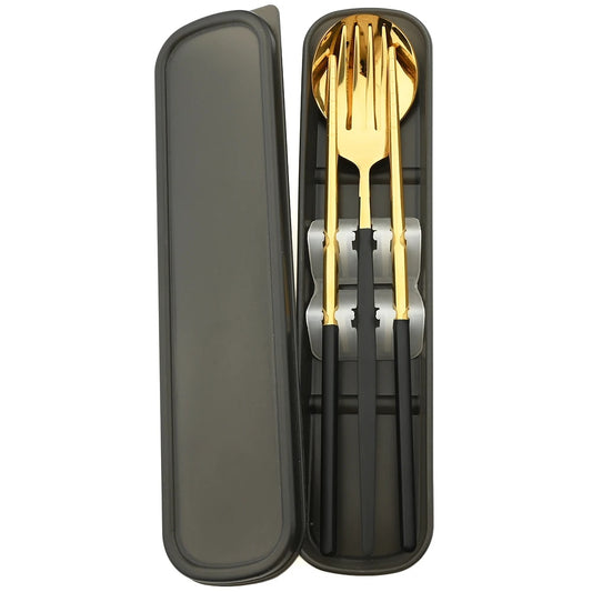 Kit de couverts portable 3 pièces en acier inoxydable