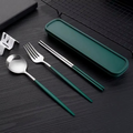 Kit de couverts portable 3 pièces en acier inoxydable