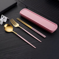 Kit de couverts portable 3 pièces en acier inoxydable