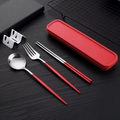 Kit de couverts portable 3 pièces en acier inoxydable