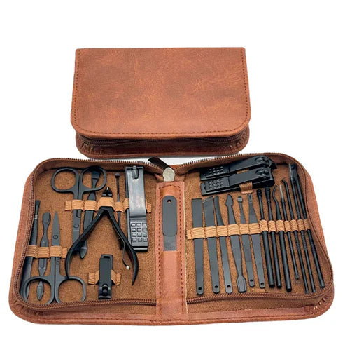 Kit de Manucure Homme Professionnel en Acier Inoxydable