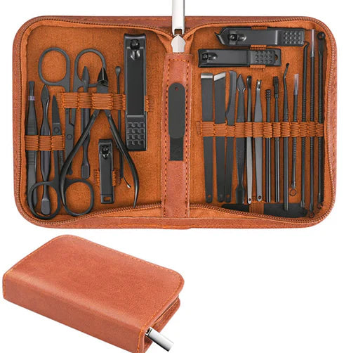 Kit de Manucure Homme Professionnel en Acier Inoxydable