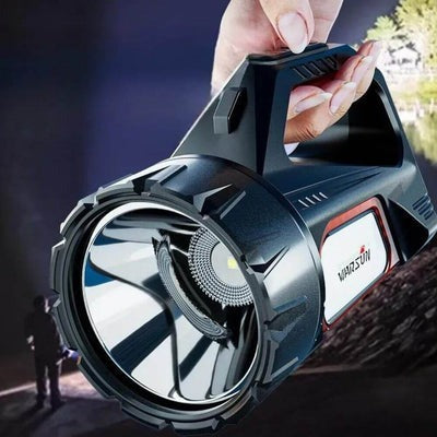 Lampe Torche Rechargeable à Énergie Solaire avec Batterie Externe Intégrée