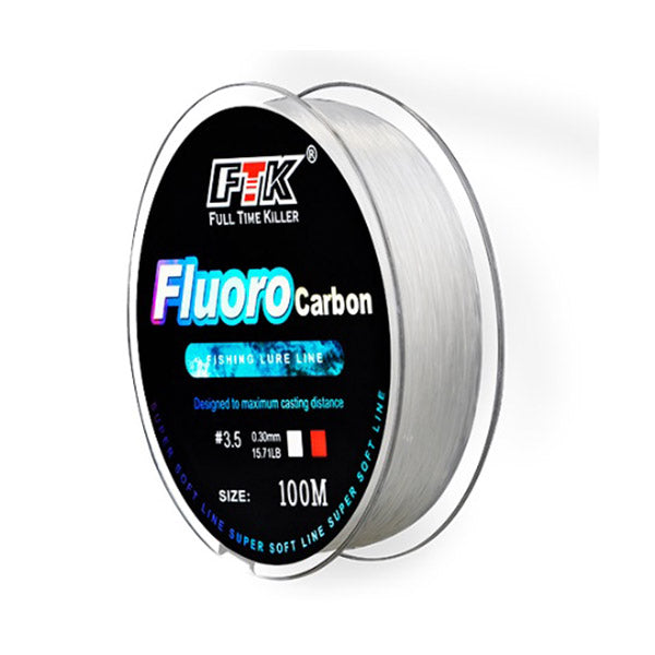 Fil de Pêche Premium Invisible Fluorocarbone 100 Mètres