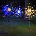 Lampe LED Solaire Feux d'Artifice de Jardin