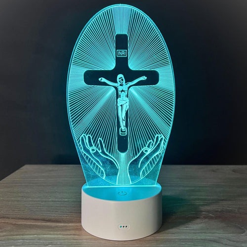 Lampe de Décoration Religieuse 3D 16 Couleurs RVB