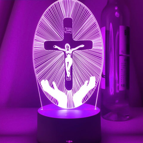 Lampe de Décoration Religieuse 3D 16 Couleurs RVB