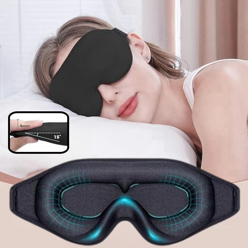 Masque de Sommeil Anatomique 3D en Mousse Zéro Pression