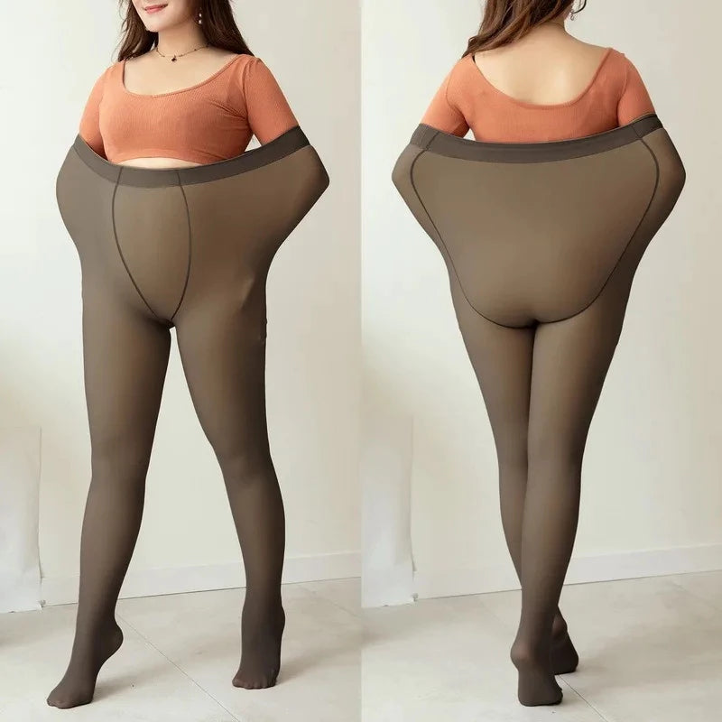 Collant Thermique Femme Grande Taille Doublé en Laine