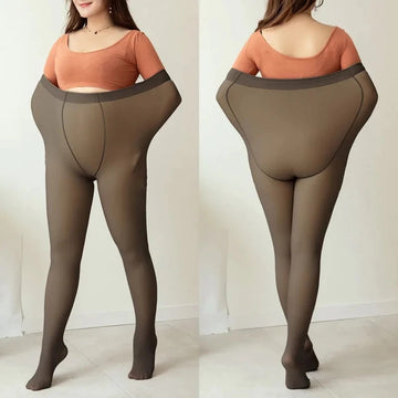 Collant Thermique Femme Grande Taille Doublé en Laine