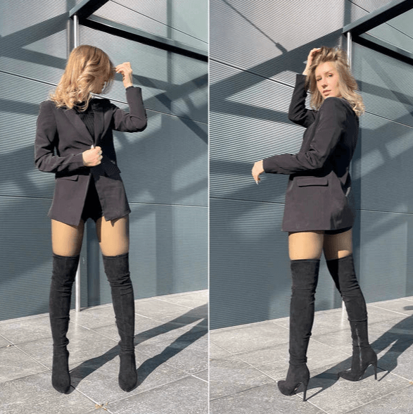 Collant Femme en Laine Velours Super Diva