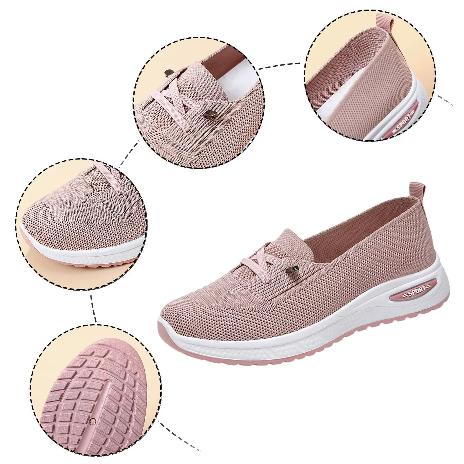 Mocassins Femme d'Été Respirants et Antidérapants