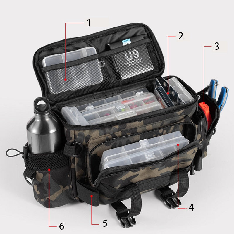 Sac à Dos Tactique de Pêche Imperméable Multiusage
