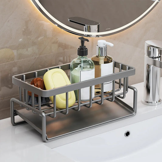 Organisateur d’Évier Auto-Drainant en Acier Inoxydable