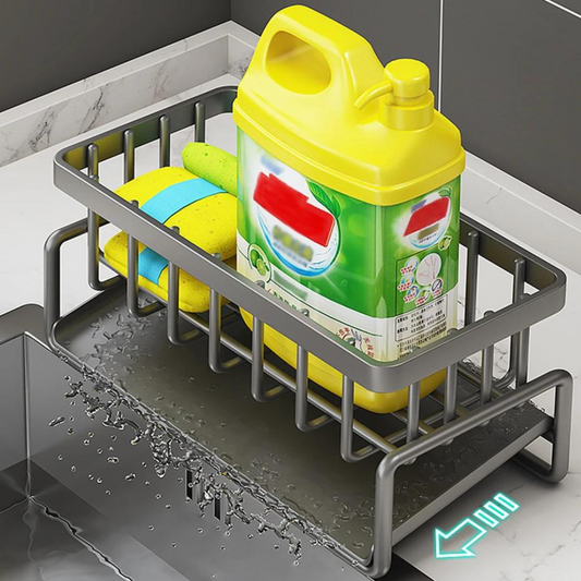 Organisateur d’Évier Auto-Drainant en Acier Inoxydable