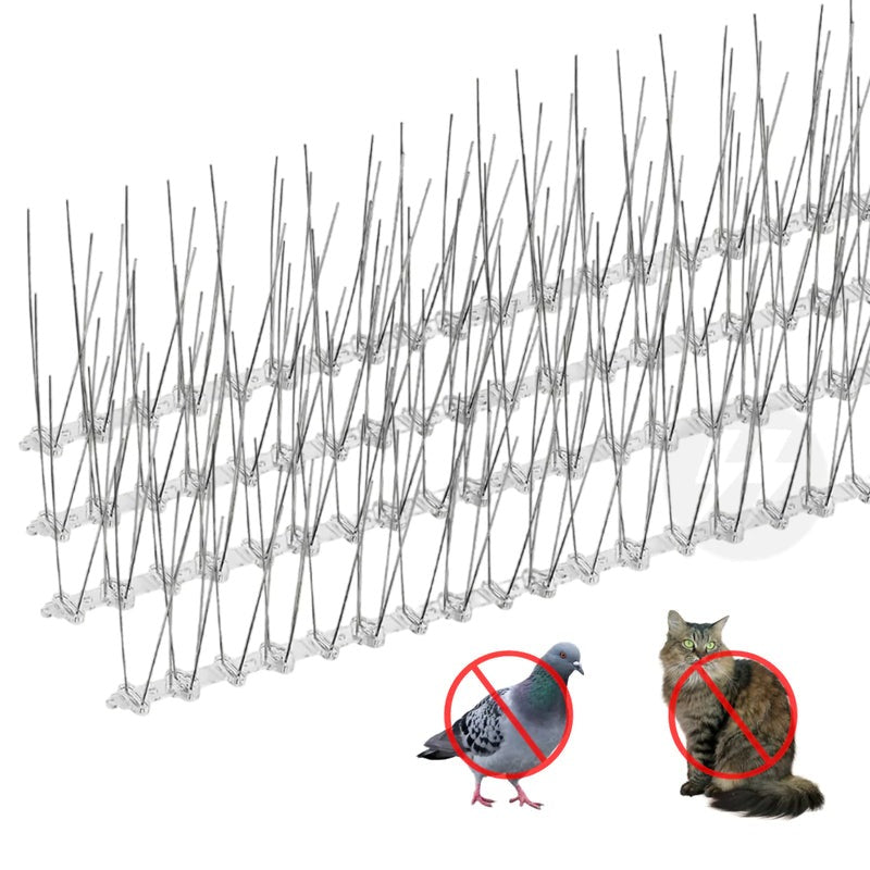 Pics Anti-Oiseaux pour Toiture en Acier Inoxydable - 12 pièces