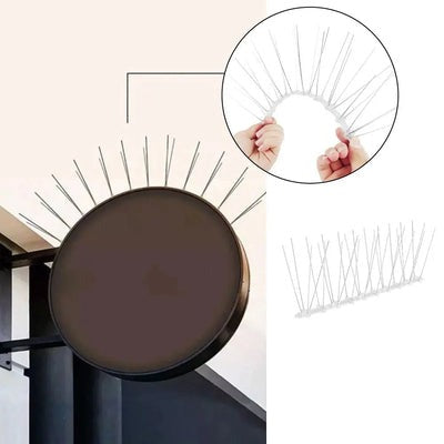 Pics Anti-Oiseaux pour Toiture en Acier Inoxydable - 12 pièces