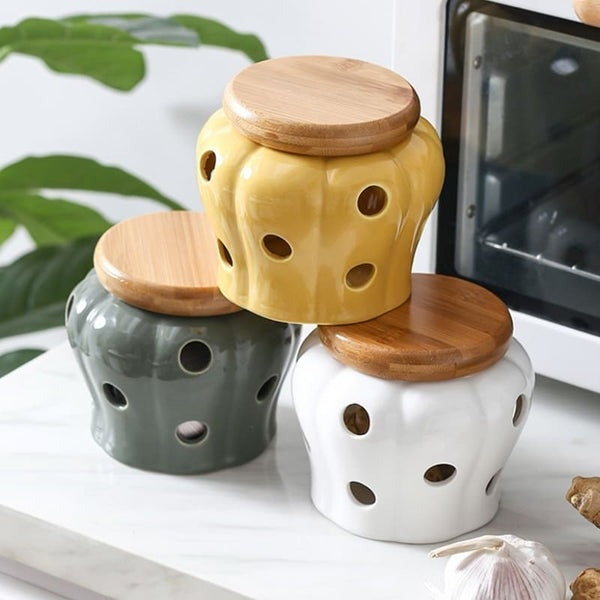 Pot en Céramique avec Couvercle à Ventilation