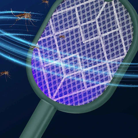 Raquette Électrique Anti-Moustique avec LED Ultraviolette