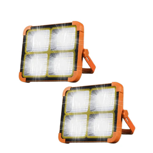 Projecteur LED Solaire Étanche avec Batterie Externe Intégrée