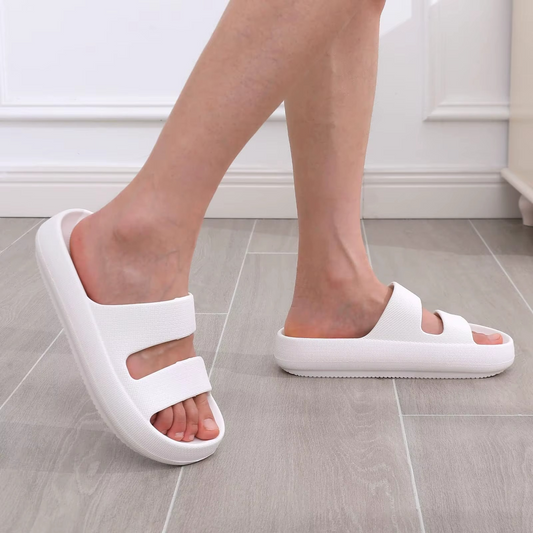 Sandales anatomiques femme à semelle compensée avec support de voûte plantaire