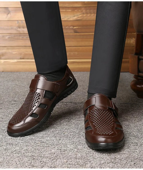 Sandale Homme Classique en Cuir Respirant