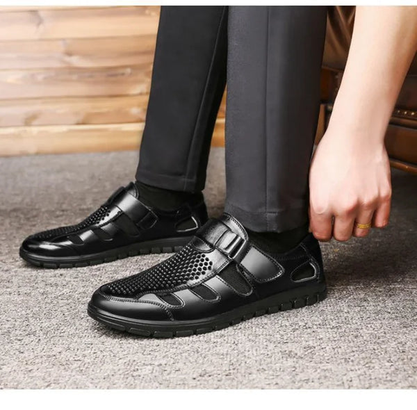 Sandale Homme Classique en Cuir Respirant