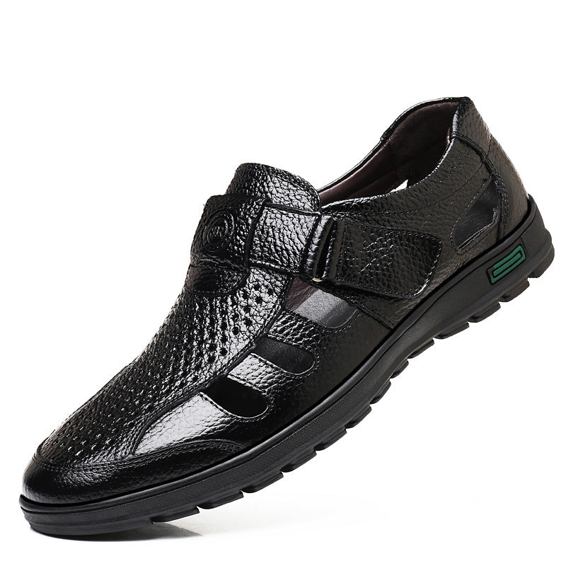 Sandale Homme Classique en Cuir Respirant