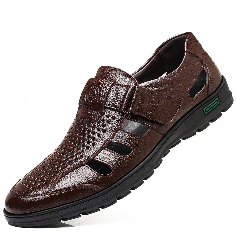 Sandale Homme Classique en Cuir Respirant