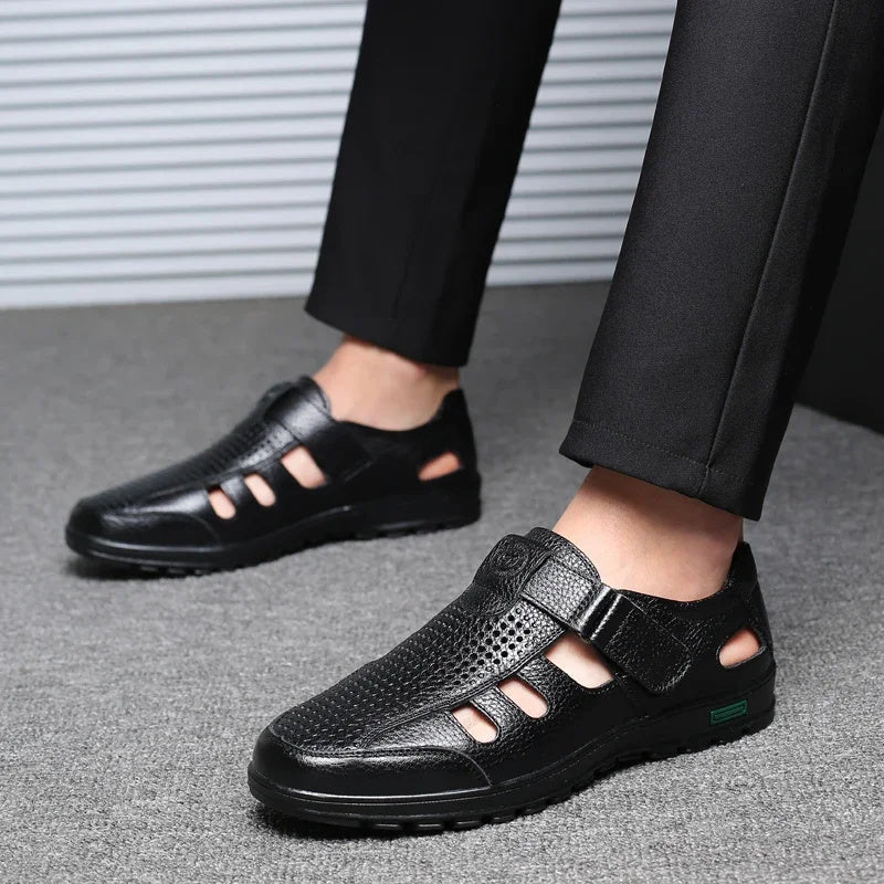 Sandale Homme Classique en Cuir Respirant