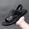 Sandale Homme Ergonomique en Cuir à Plateforme - ComfortFlex
