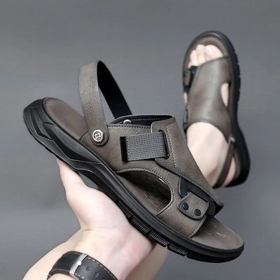Sandale Homme Ergonomique en Cuir à Plateforme - ComfortFlex