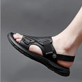 Sandale Homme Ergonomique en Cuir à Plateforme - ComfortFlex