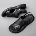 Sandale Homme Ergonomique en Cuir à Plateforme - ComfortFlex