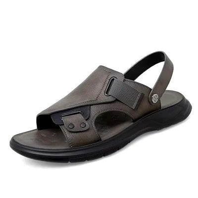 Sandale Homme Ergonomique en Cuir à Plateforme - ComfortFlex