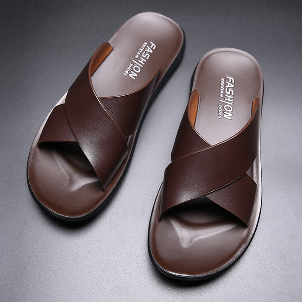 Sandale Homme en Cuir Antidérapante - UrbanStep