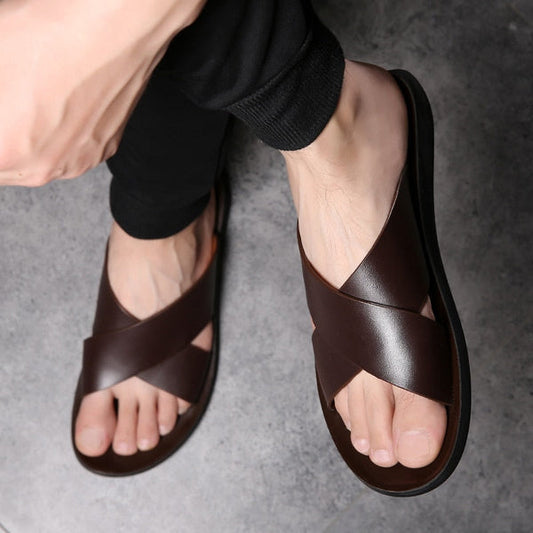 Sandale Homme en Cuir Antidérapante - UrbanStep