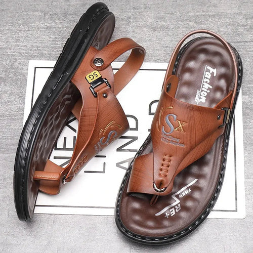 Sandale Homme en Cuir Antidérapante - UrbanWalk