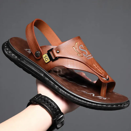 Sandale Homme en Cuir Antidérapante - UrbanWalk