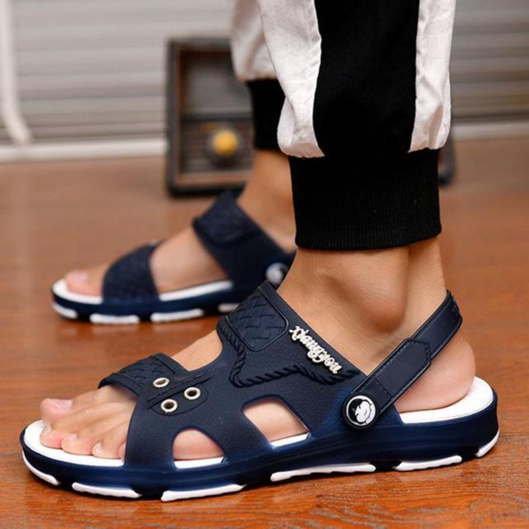 Sandale en Cuir Homme Orthopédique