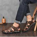 Sandale en Cuir Orthopédique Antidérapante Homme