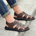 Sandale en Cuir Orthopédique Antidérapante Homme