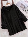 Sweat à Capuche Femme Monochrome en Laine