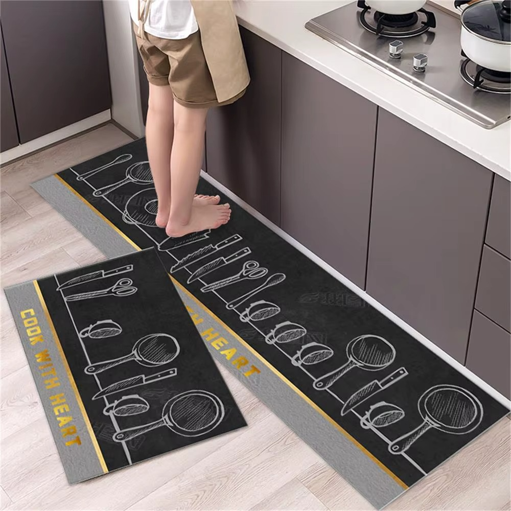 Tapis Passage Absorbant Antidérapant pour Cuisine et Buanderie