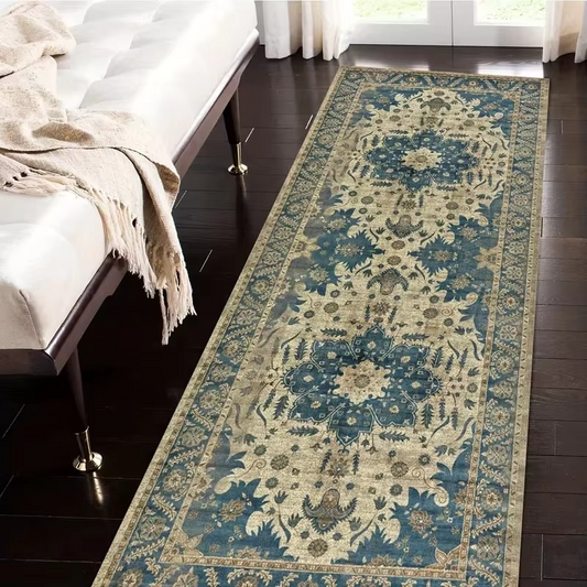 Tapis couloir vintage antidérapant pour décoration