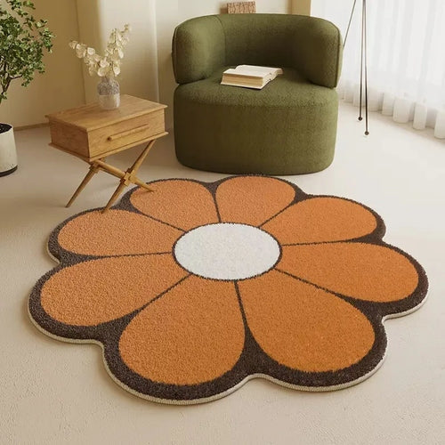 Tapis Décoratif en Forme de Fleur